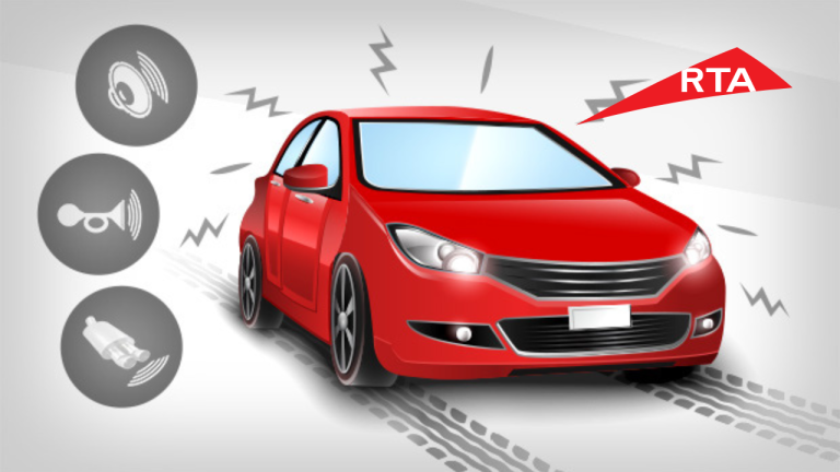 UAE Fine For Driving a Noisy Vehicle, Dh 2000 Fine And 12 Black Boints
