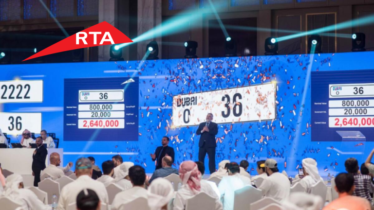 Dh65 Million Raised at Dubai RTA Premium Car Plate Auction
