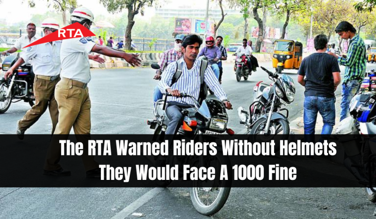 The RTA Warned Riders Without Helmets They Would Face A 1000 Fine