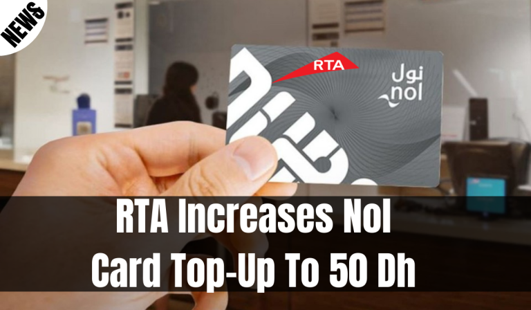 RTA Increases Nol Card Top-Up To 50 Dh
