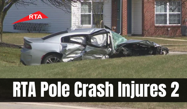 RTA Pole Crash Injures 2